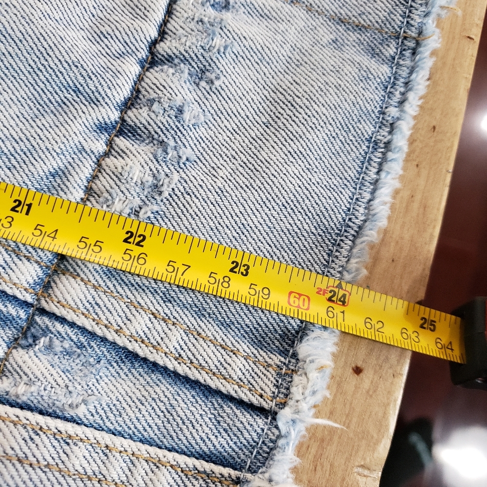 Levi's "Killing me softly" removable fur collar distressed sherpa jean jacket S - Picture 7 of 11